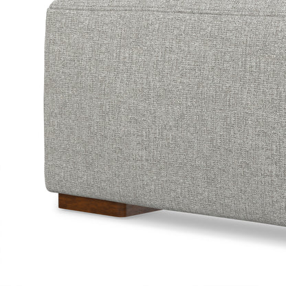 Pale Grey Performance Grey | Rex Ottoman in Performance Fabric