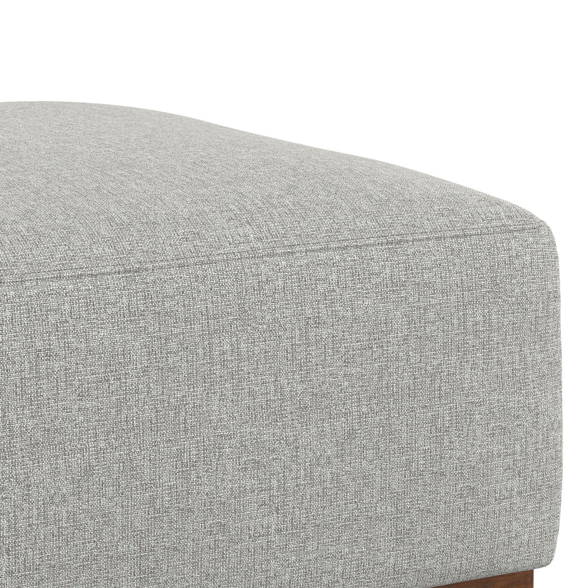 Pale Grey Performance Grey | Rex Ottoman in Performance Fabric