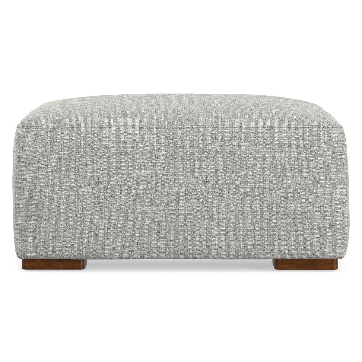 Pale Grey Performance Grey | Rex Ottoman in Performance Fabric