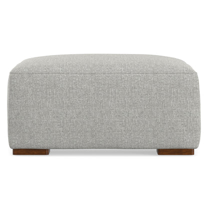 Pale Grey Performance Grey | Rex Ottoman in Performance Fabric