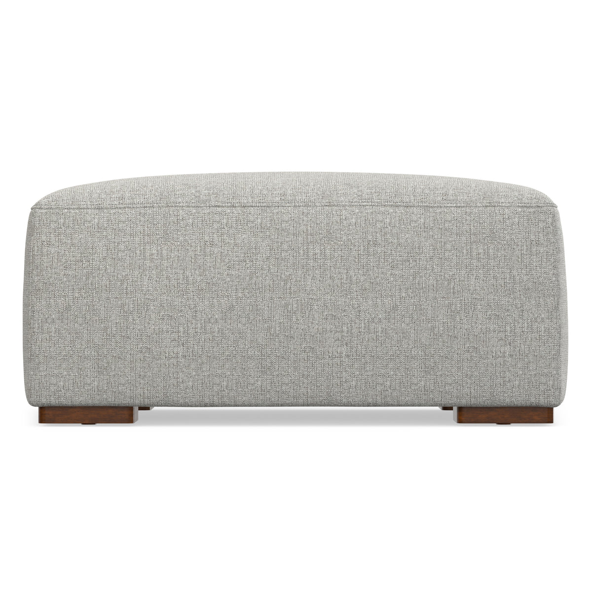 Pale Grey Performance Grey | Rex Ottoman in Performance Fabric