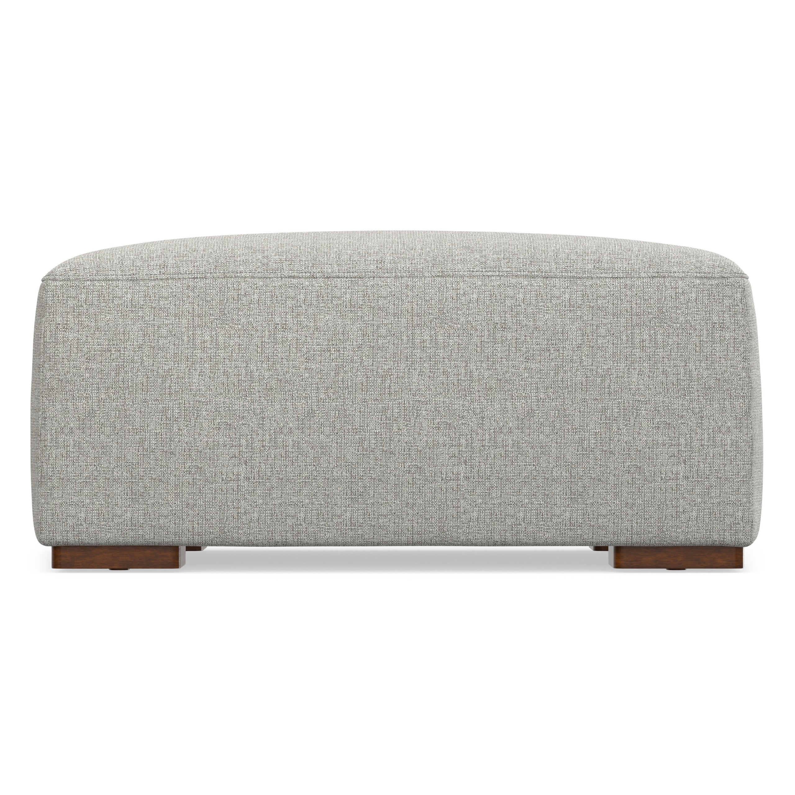 Pale Grey Performance Grey | Rex Ottoman in Performance Fabric