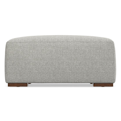 Pale Grey Performance Grey | Rex Ottoman in Performance Fabric