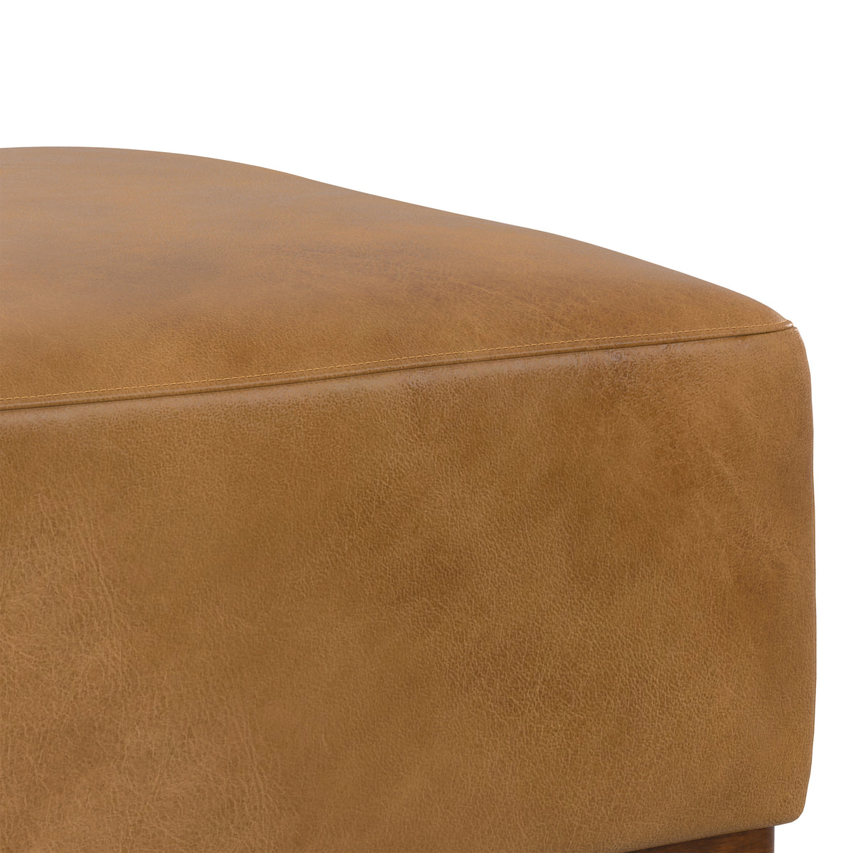 Sienna Genuine Leather | Rex Ottoman in Genuine Leather