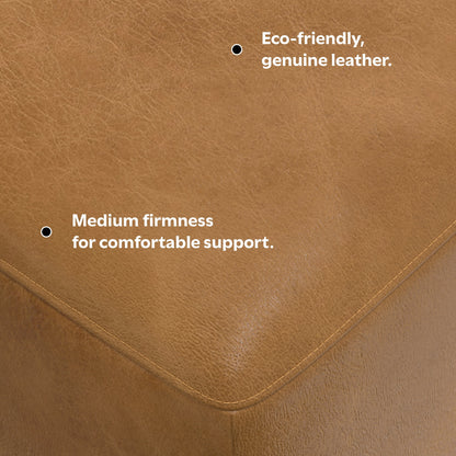 Sienna Genuine Leather | Rex Ottoman in Genuine Leather
