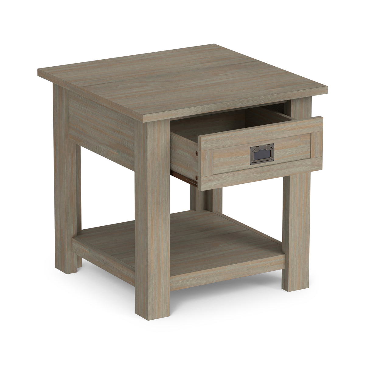 Distressed Grey | Monroe End Table in Acacia
