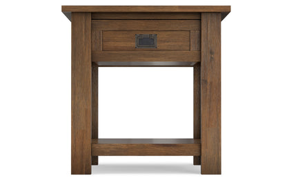 Rustic Natural Aged Brown | Monroe End Side Table