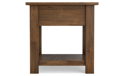 Rustic Natural Aged Brown | Monroe End Side Table