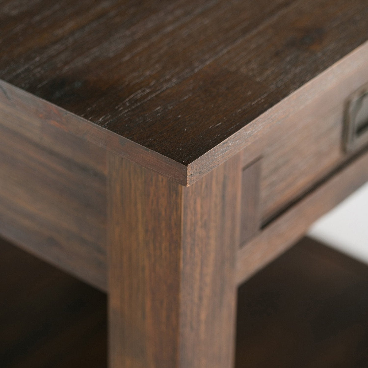 Distressed Charcoal Brown | Monroe End Side Table