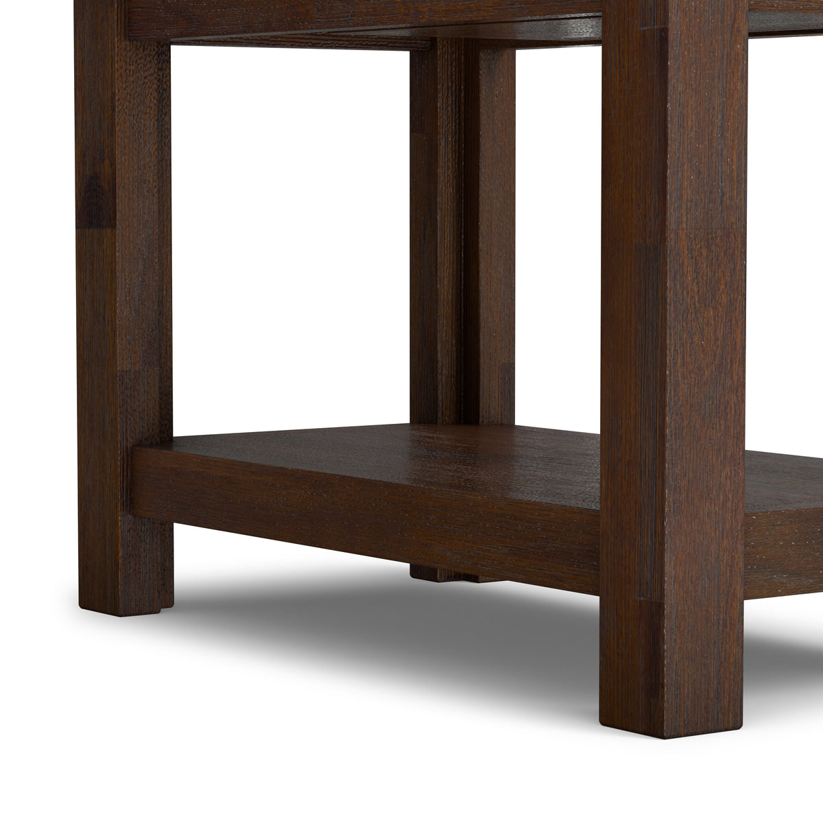 Distressed Charcoal Brown | Monroe Narrow Side Table in Acacia