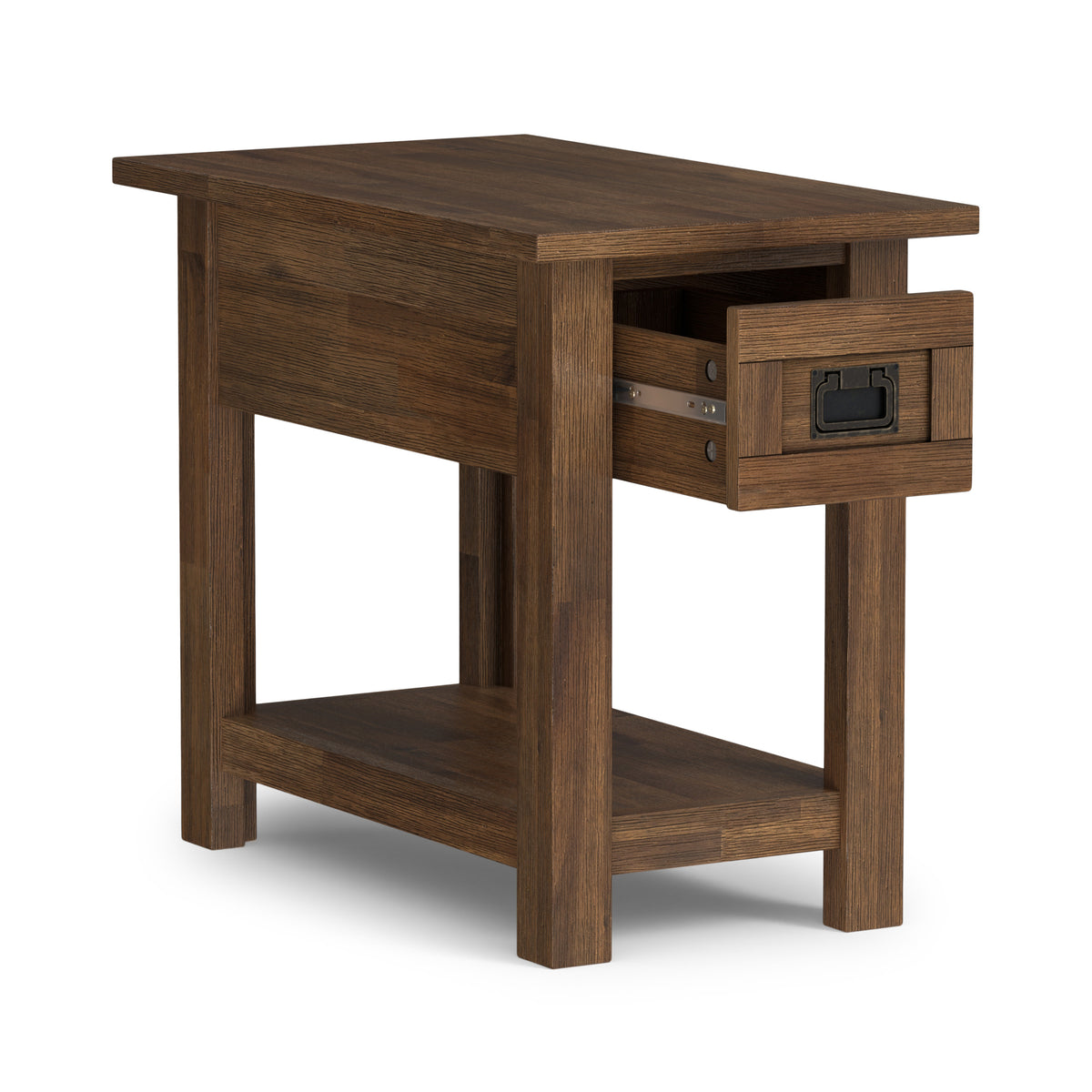 Rustic Natural Aged Brown | Monroe Narrow Side Table in Acacia