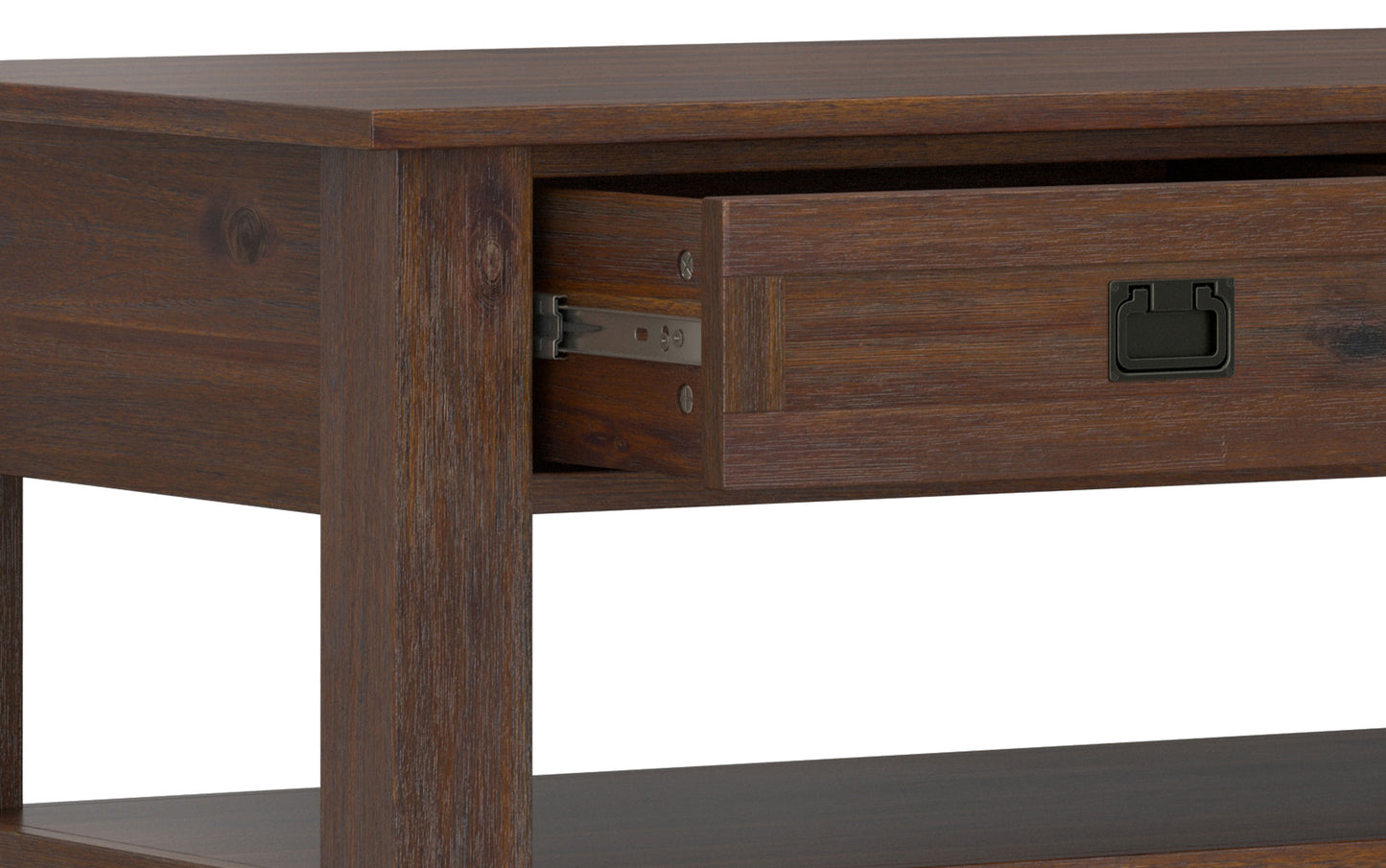 Distressed Charcoal Brown | Monroe Rectangular Coffee Table with Drawers