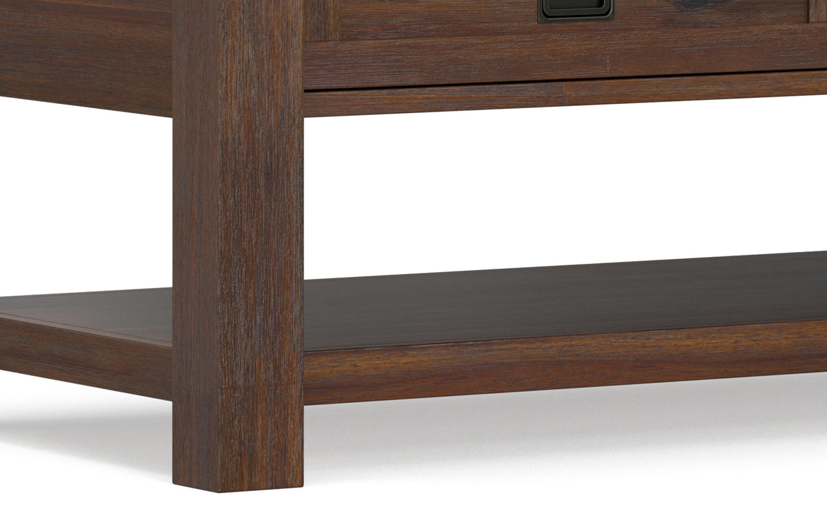 Distressed Charcoal Brown | Monroe Rectangular Coffee Table with Drawers