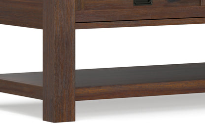 Distressed Charcoal Brown | Monroe Rectangular Coffee Table with Drawers