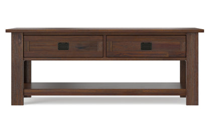 Distressed Charcoal Brown | Monroe Rectangular Coffee Table with Drawers