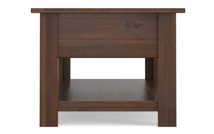 Distressed Charcoal Brown | Monroe Rectangular Coffee Table with Drawers