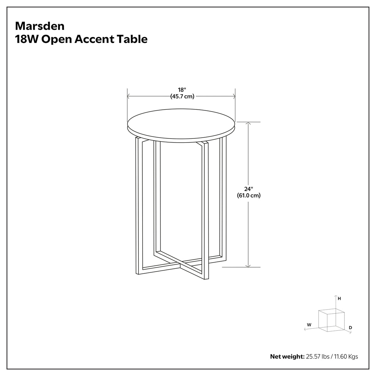 Marsden Metal Table