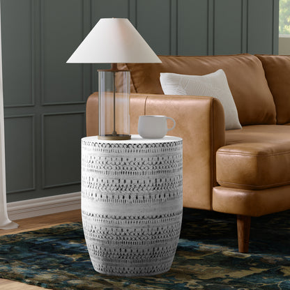 Antique Silver | Johnsen Large Metal Accent Table