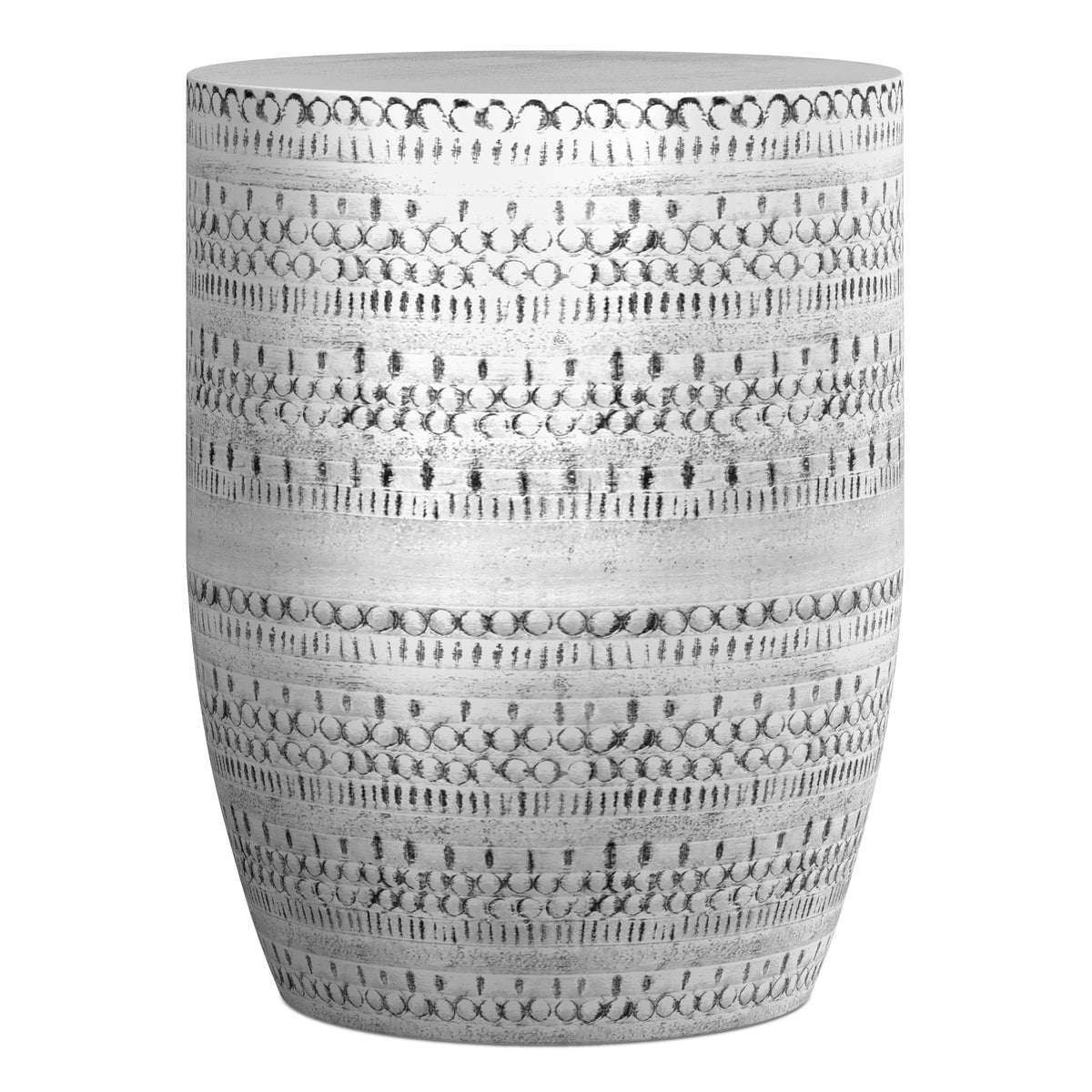 Antique Silver | Johnsen Large Metal Accent Table
