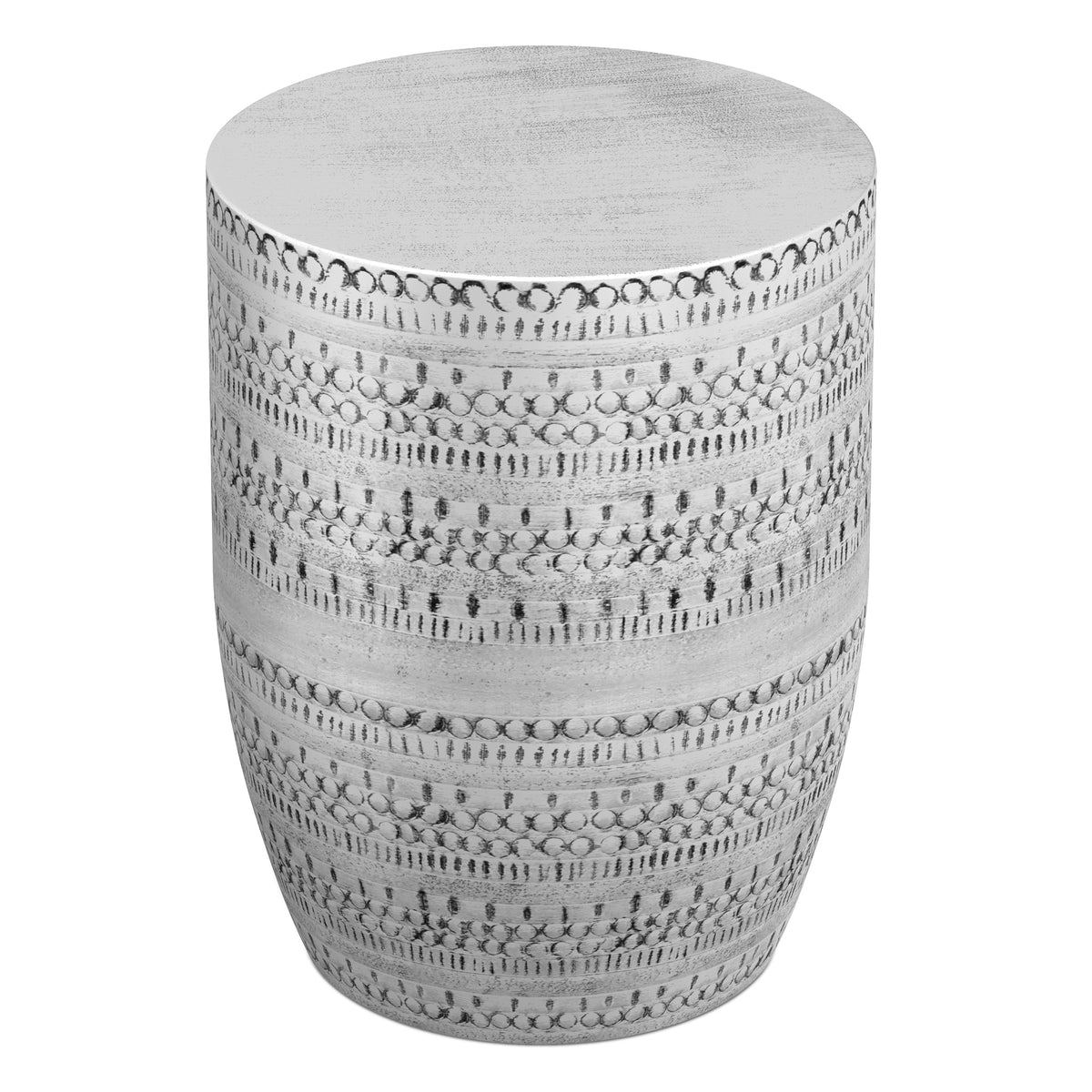 Antique Silver | Johnsen Large Metal Accent Table