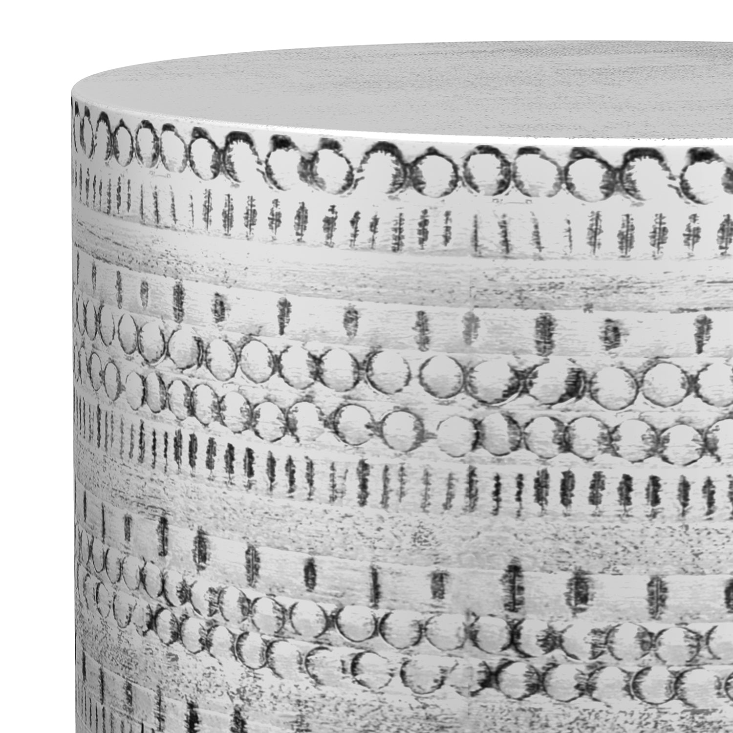 Antique Silver | Johnsen Large Metal Accent Table