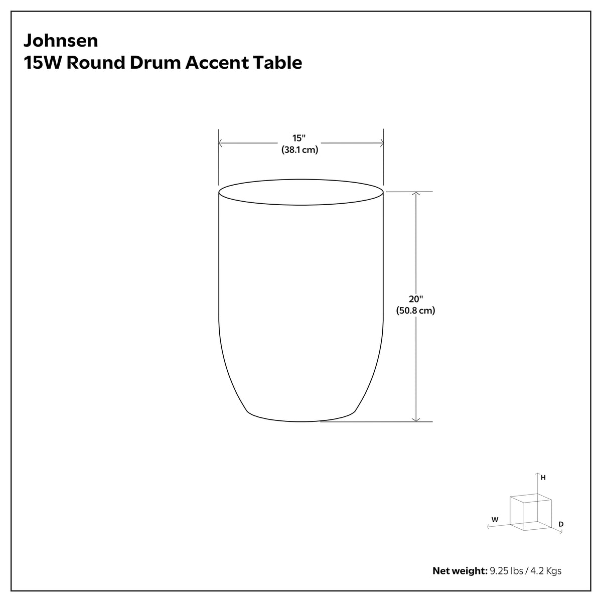 Antique Silver | Johnsen Large Metal Accent Table
