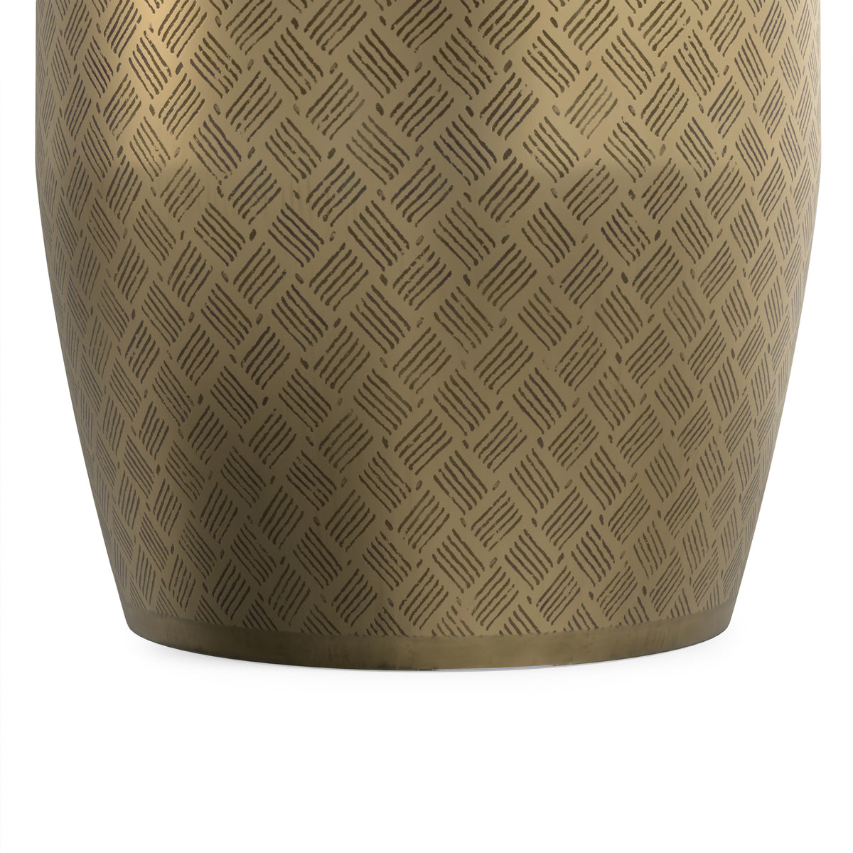 Antique Gold Web Pattern | Johnsen 18 inch Cross Hatch Pattern Accent Table