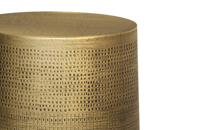 Antique Brass 15 inch | Johnsen 15 inch Morse Pattern Accent Table
