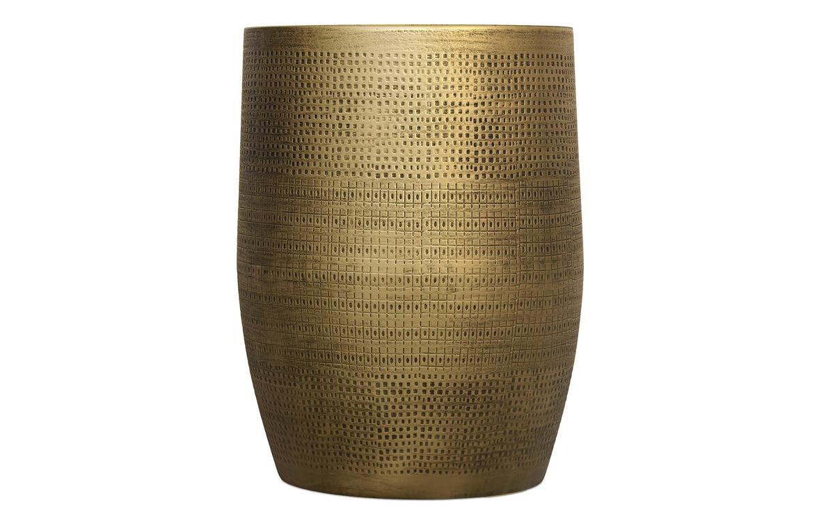 Antique Brass 15 inch | Johnsen 15 inch Morse Pattern Accent Table