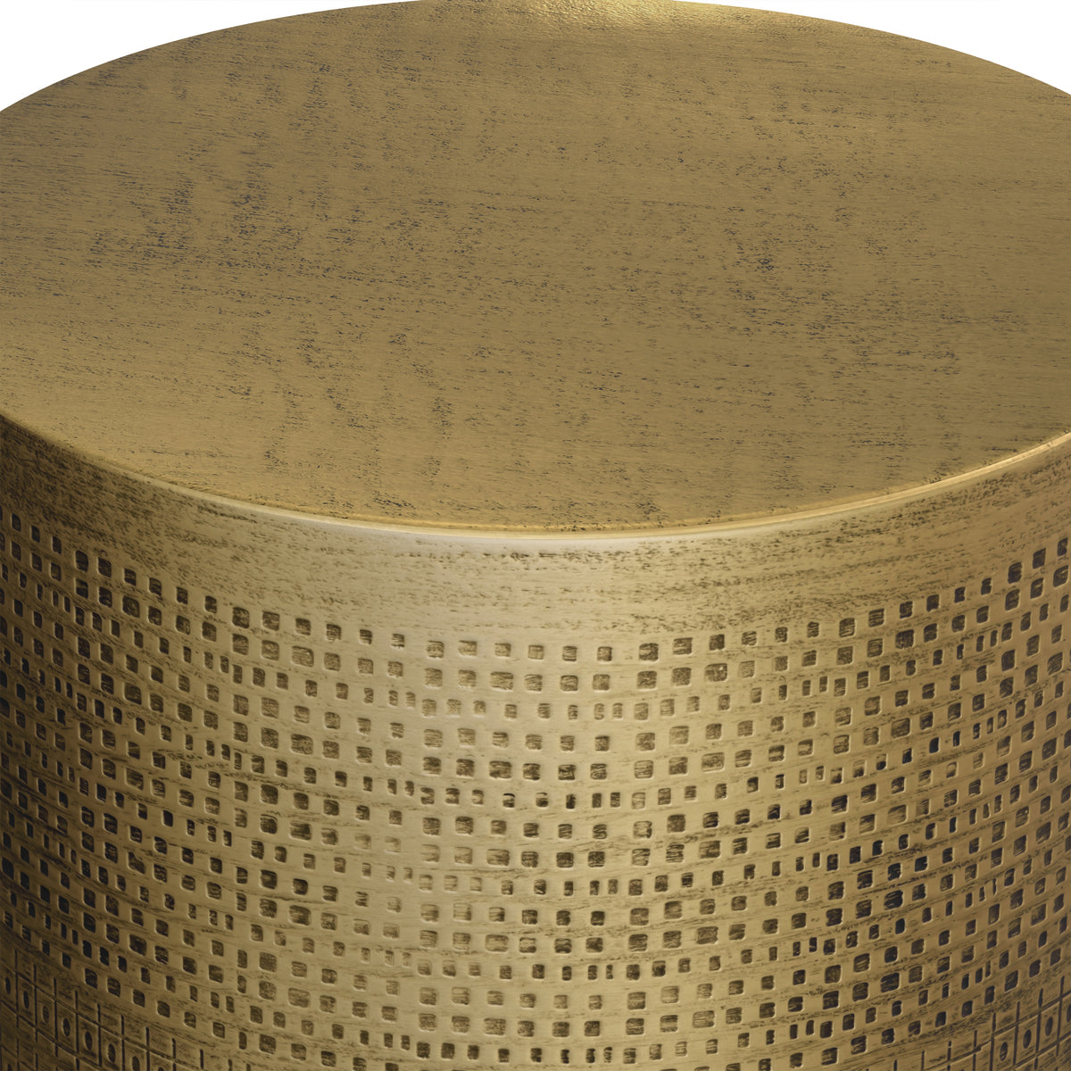 Antique Brass 15 inch | Johnsen 15 inch Morse Pattern Accent Table