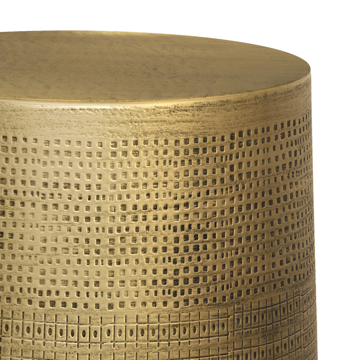 Antique Brass 15 inch | Johnsen 15 inch Morse Pattern Accent Table