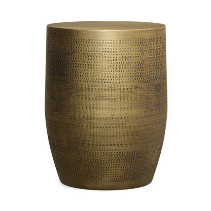 Antique Brass 15 inch | Johnsen 15 inch Morse Pattern Accent Table
