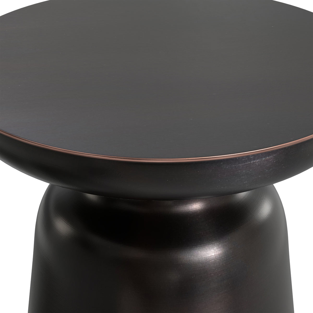 Aged Copper 17 Inch | Toby Metal Accent Table