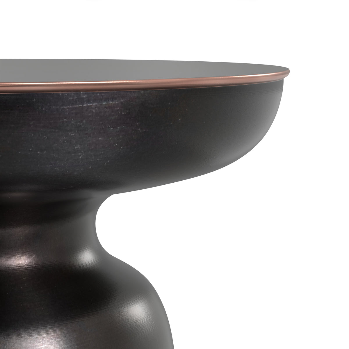 Aged Copper 17 Inch | Toby Metal Accent Table