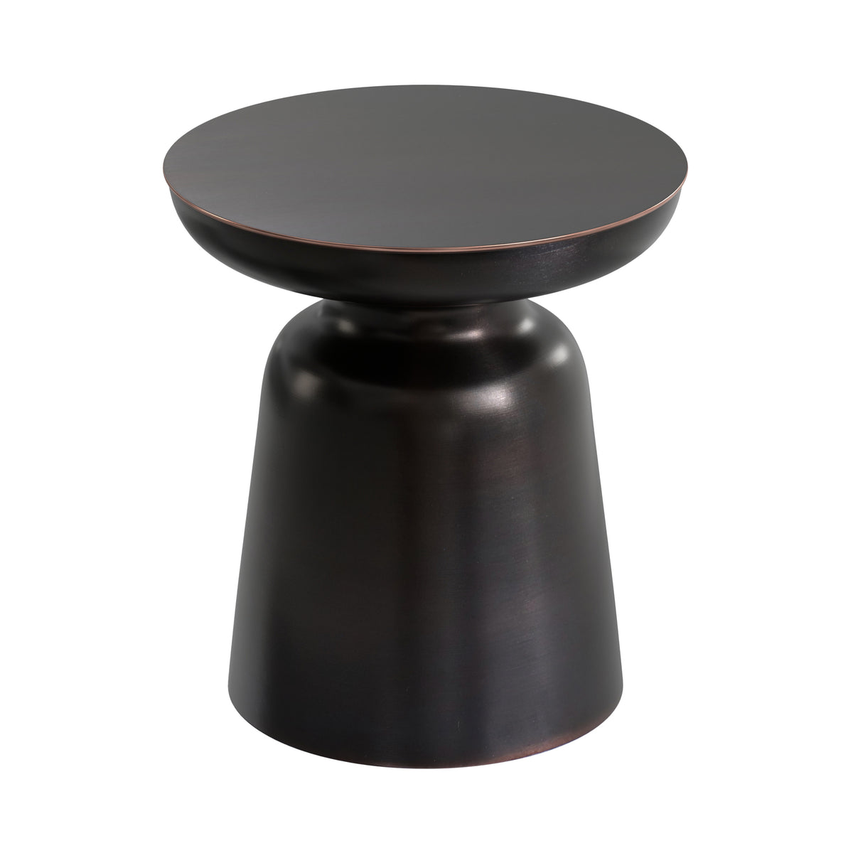 Aged Copper 17 Inch | Toby Metal Accent Table