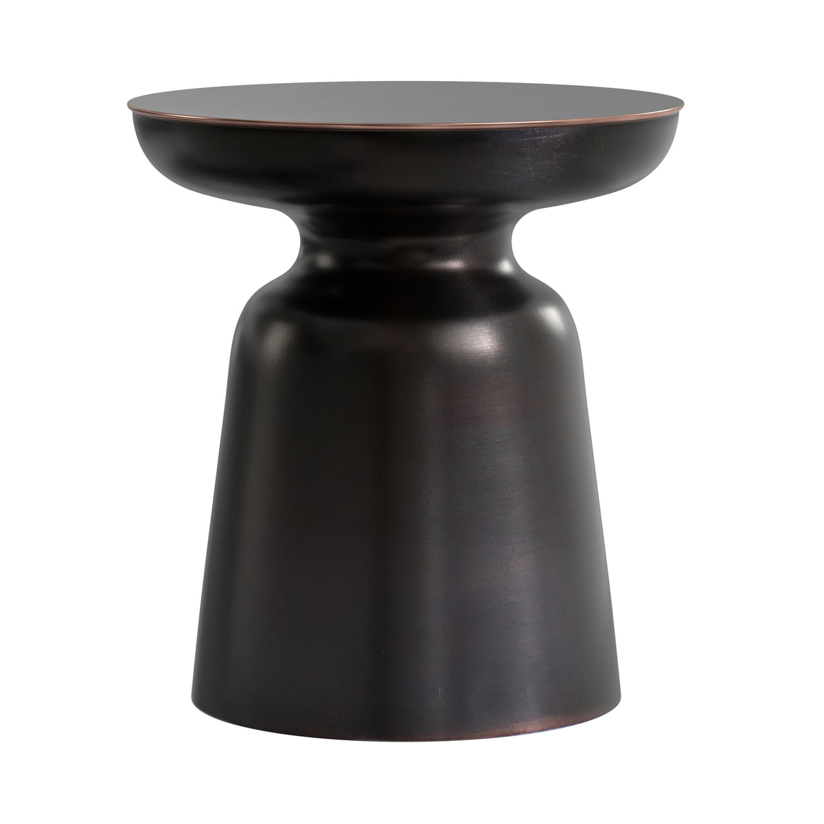 Aged Copper 17 Inch | Toby Metal Accent Table