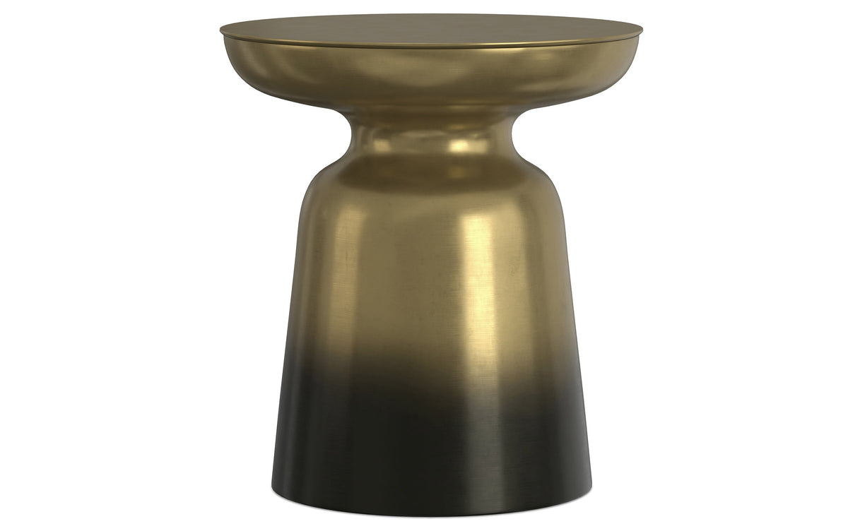 Black Gold Ombre 17 Inch | Toby Metal Accent Table