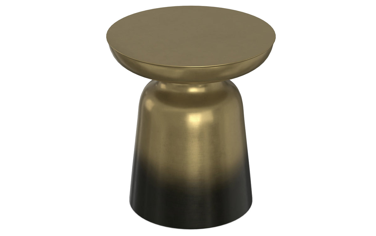 Black Gold Ombre 17 Inch | Toby Metal Accent Table