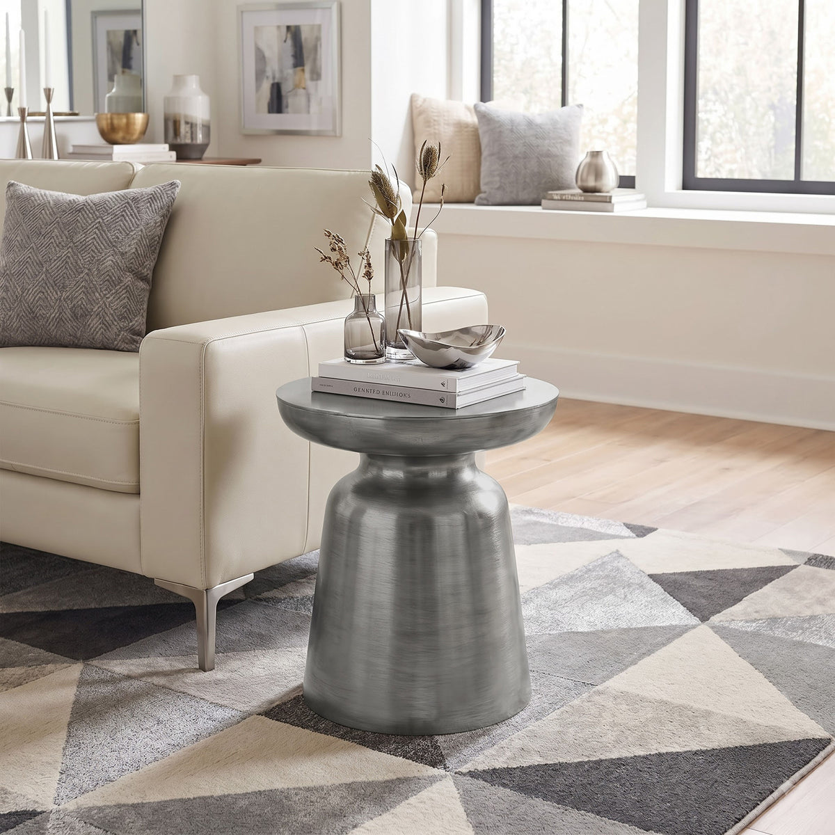 Silver 17 Inch | Toby Metal Accent Table