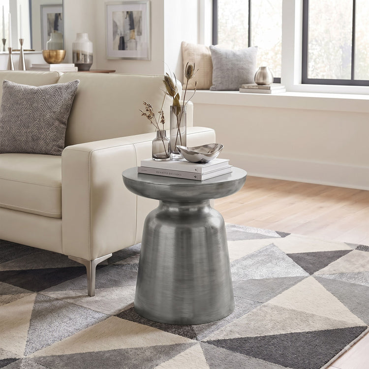 Silver 17 Inch | Toby Metal Accent Table