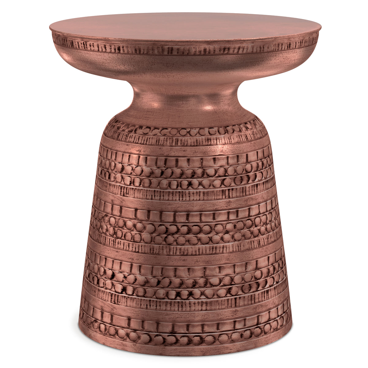 Antique Copper 17 Inch | Toby Metal Accent Table