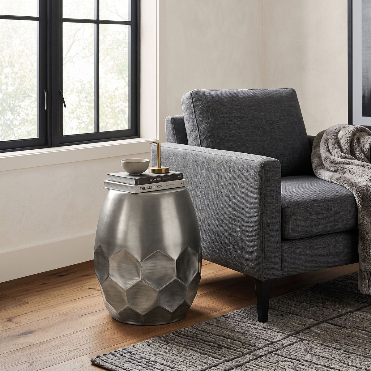 Antique Silver | Flanigan Metal Table
