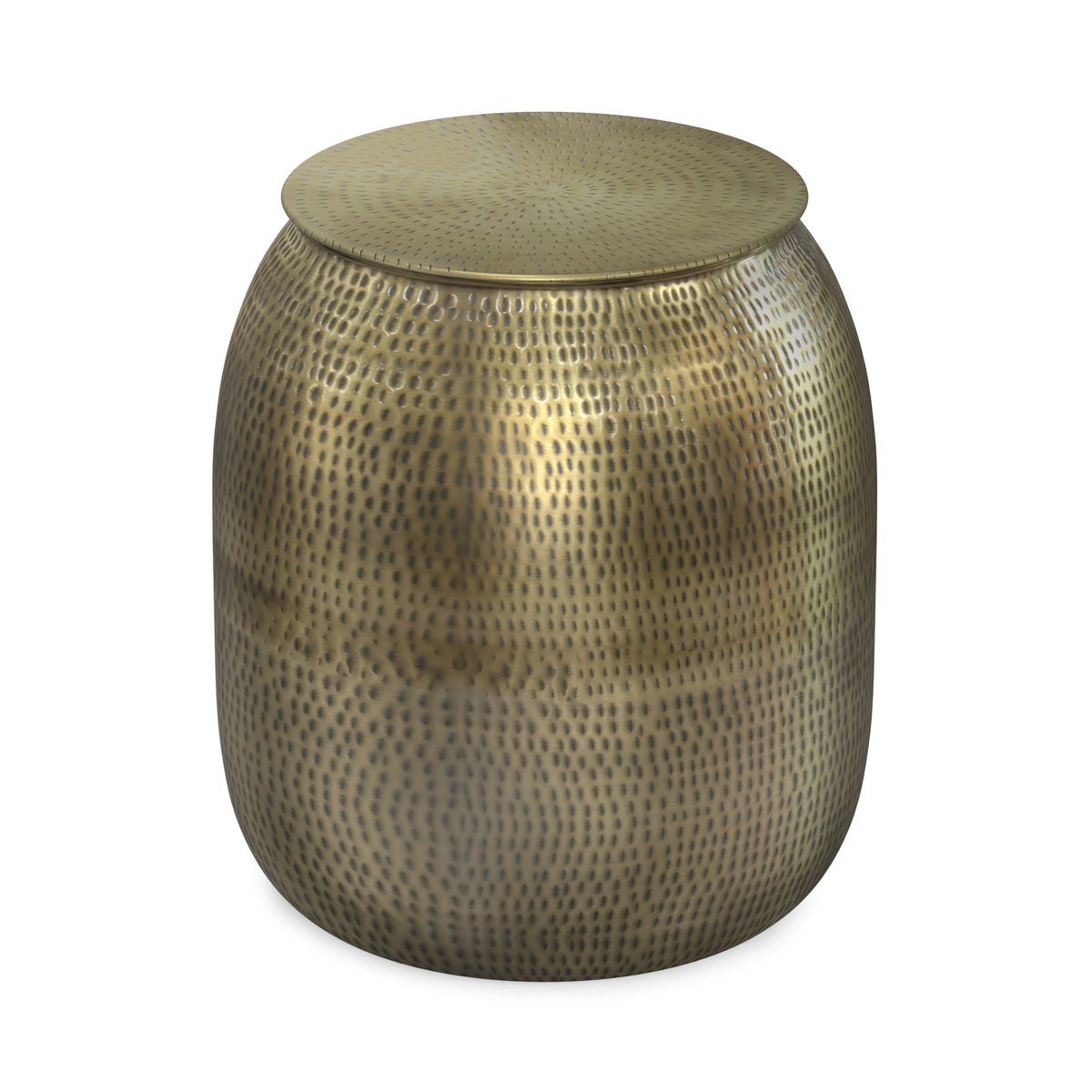 Antique Silver | Griffen Metal Storage Accent Table
