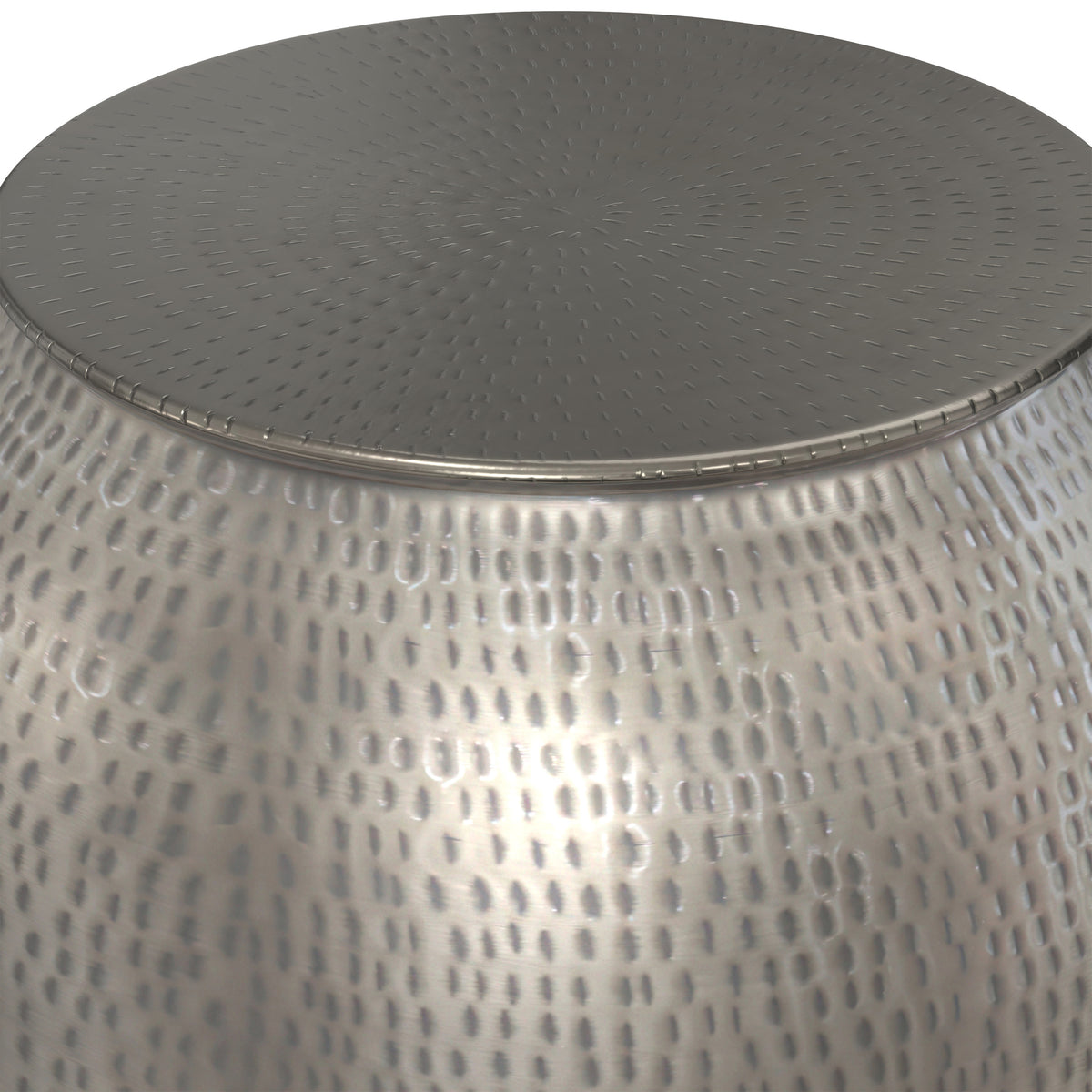 Antique Silver | Griffen Metal Storage Accent Table