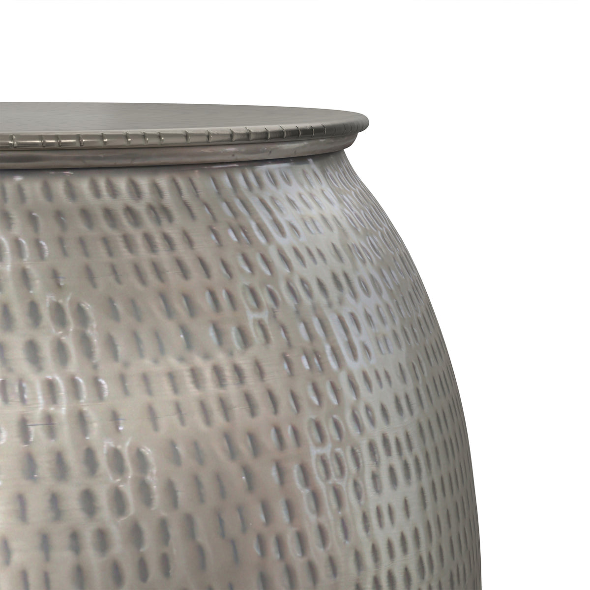 Antique Silver | Griffen Metal Storage Accent Table