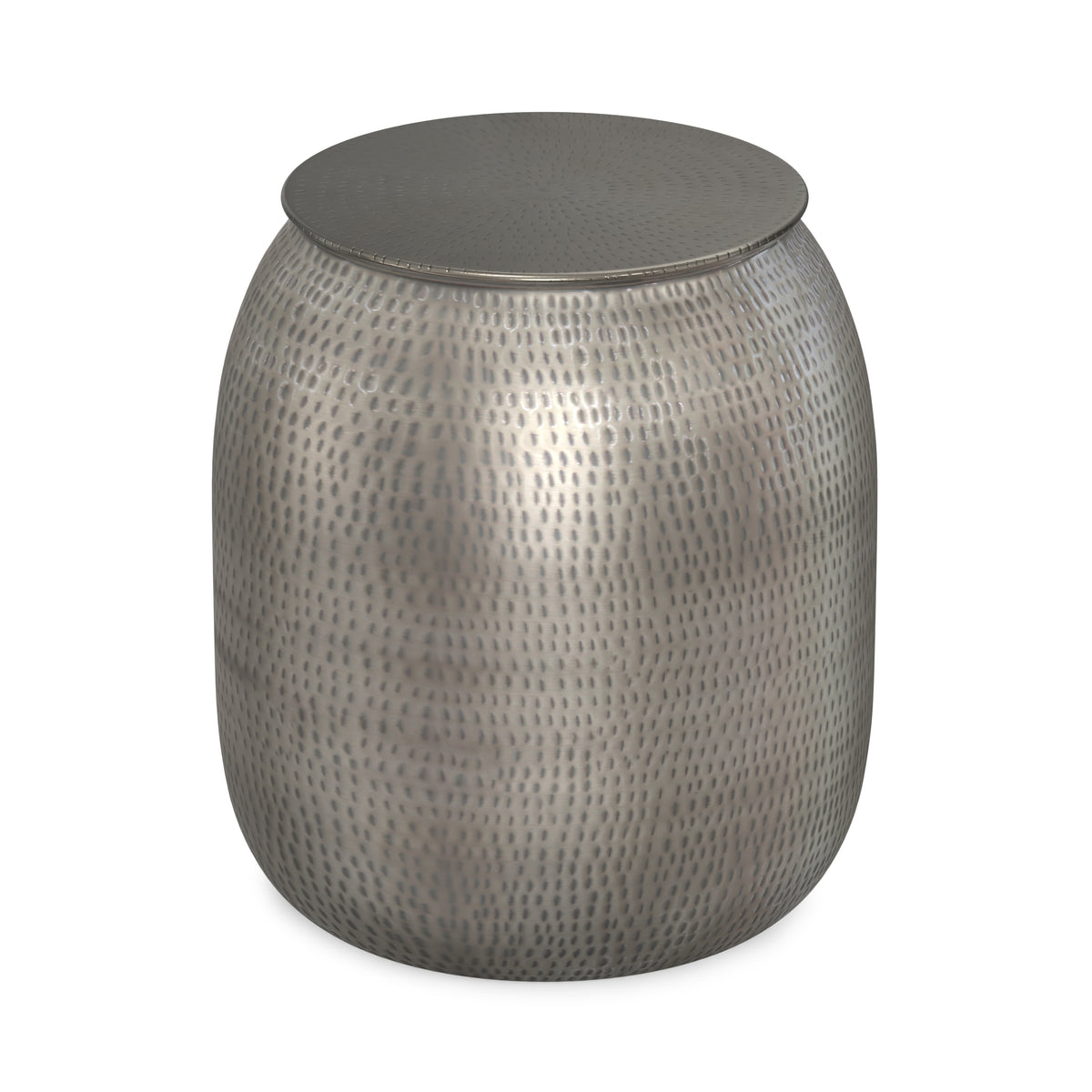 Antique Silver | Griffen Metal Storage Accent Table