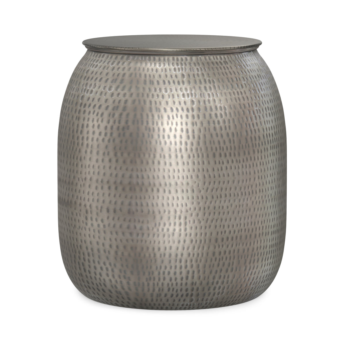 Antique Silver | Griffen Metal Storage Accent Table