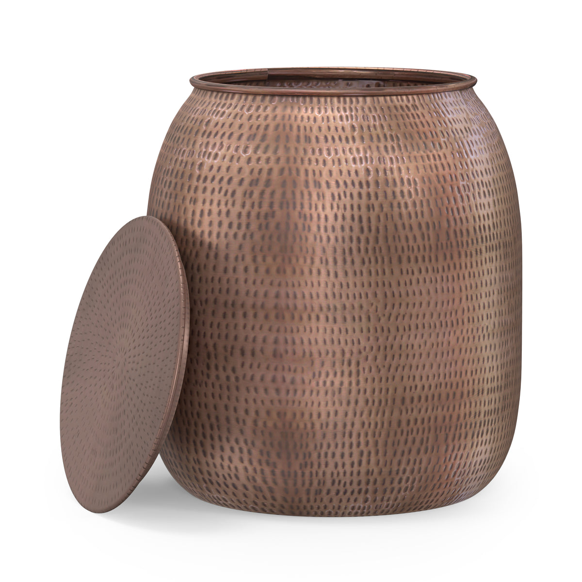 Antique Copper | Griffen Metal Storage Accent Table