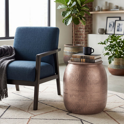 Antique Copper | Griffen Metal Storage Accent Table