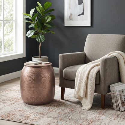 Antique Copper | Griffen Metal Storage Accent Table
